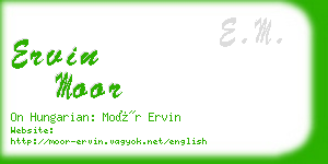 ervin moor business card